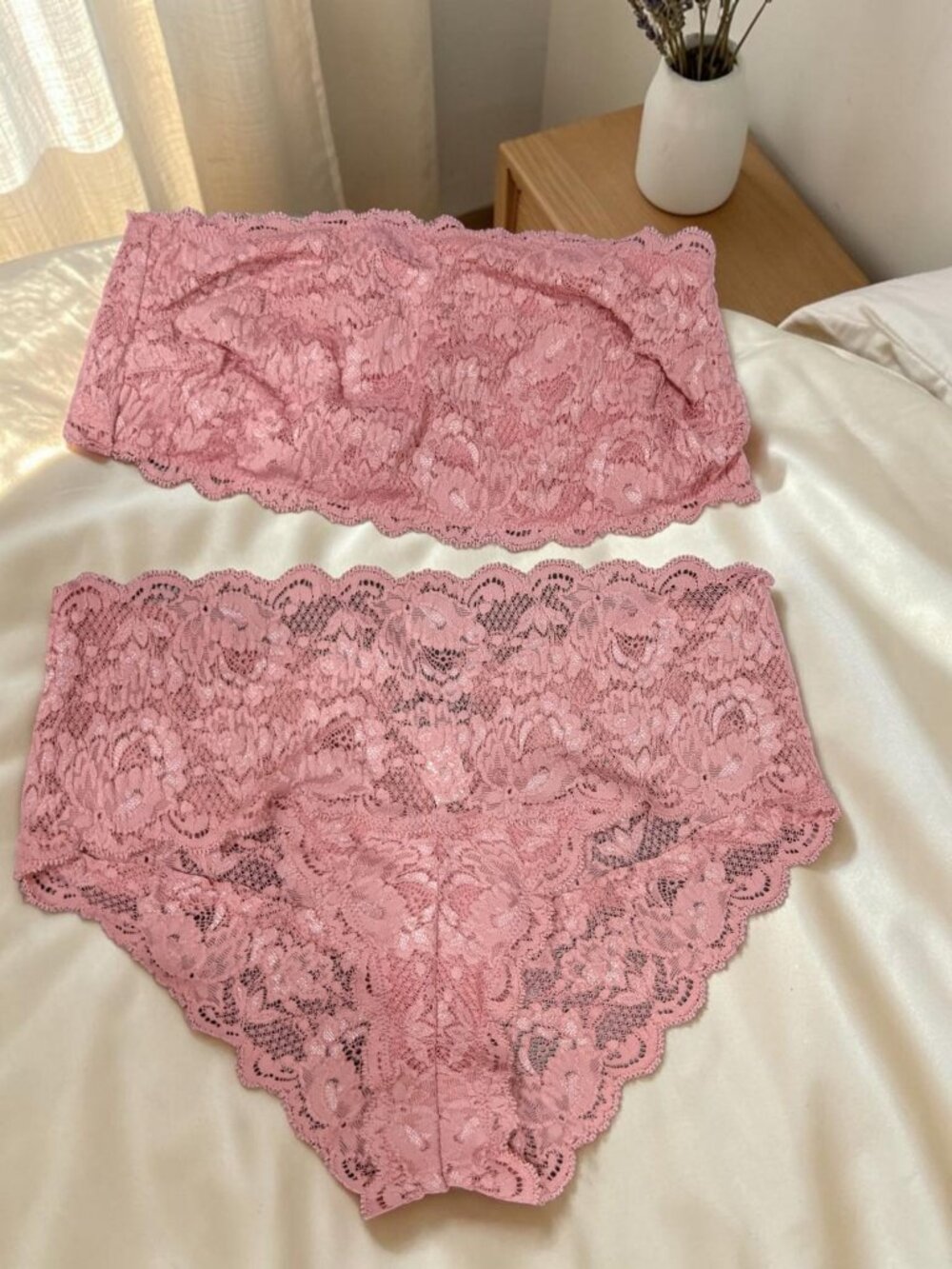 Cosabella Flirtie Bandeau Bra and Panty Set Pink Size M Made in Italy  NWOT!